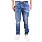 Dondup herenjeans blauw -gesleten effect -gescheurd effect