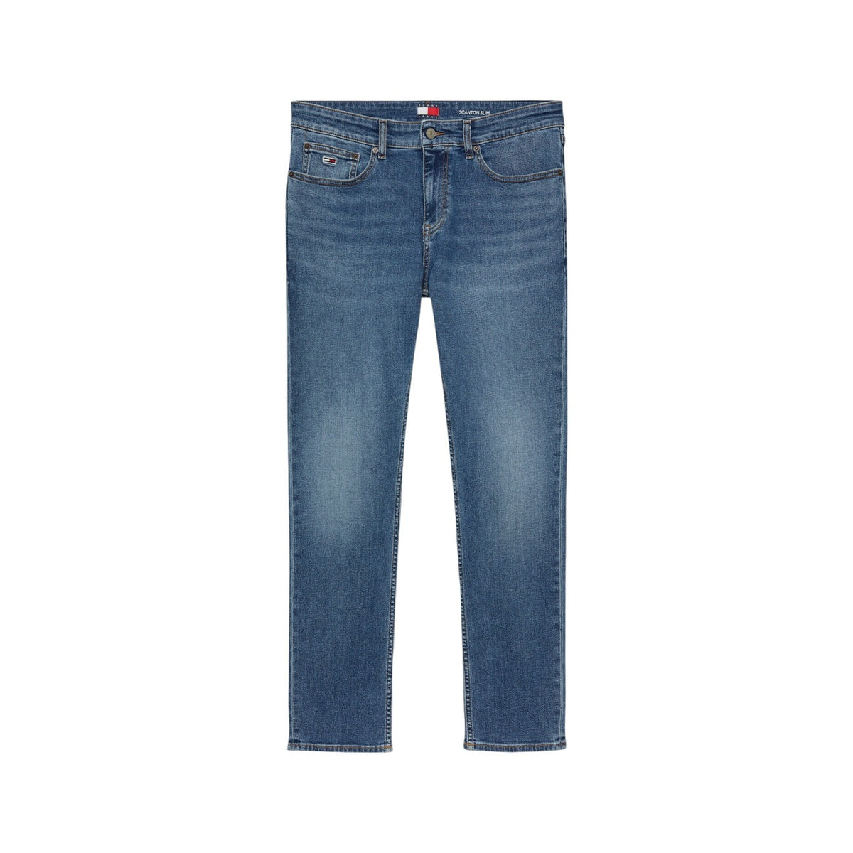 Tommy Hilfiger Jeans herenjeans blauw 78% Katoen 20% organisch katoen 2% Elastaan