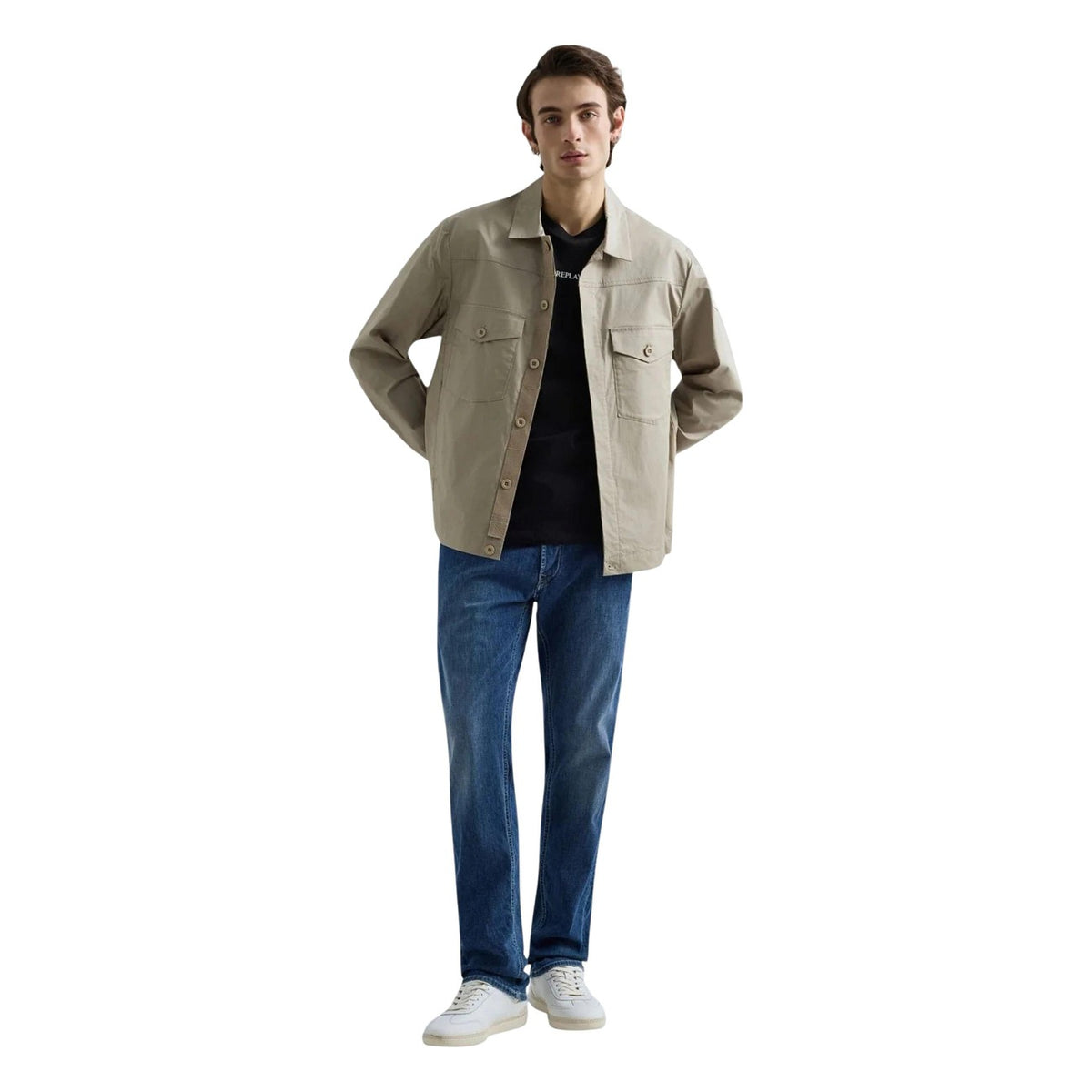 Replay herenjeans blauw 80% Katoen 3% Elastaan 5% Elastomultiester 12% Lyocell