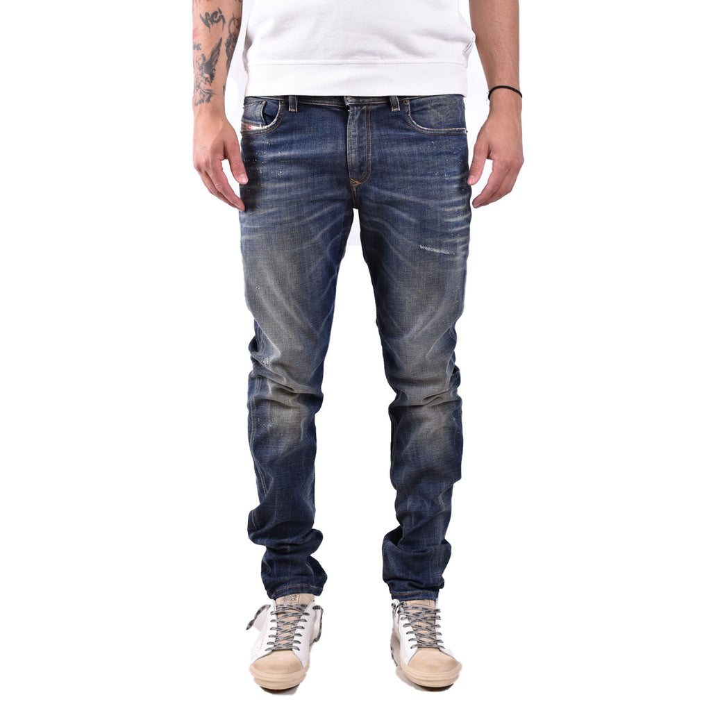 Diesel herenjeans blauw rits en knopen