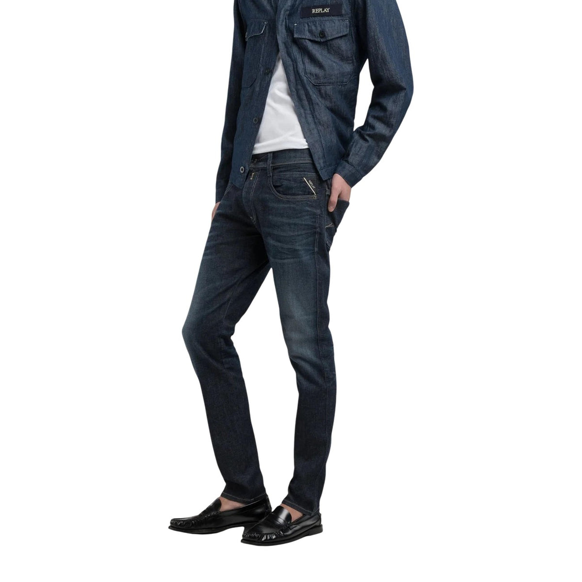 Replay herenjeans blauw voor- en achterzak