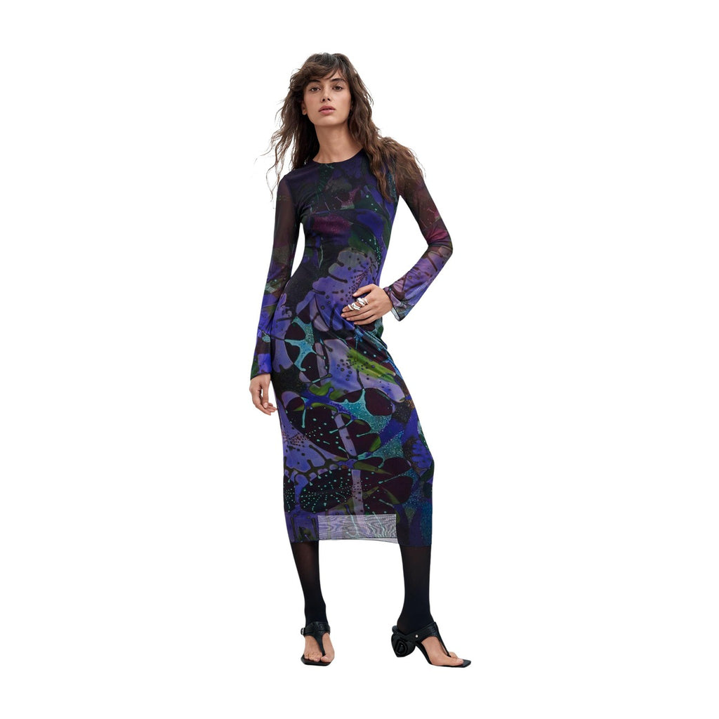 Desigual damesjurk paars - vooraanzicht
