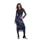 Desigual damesjurk paars - vooraanzicht