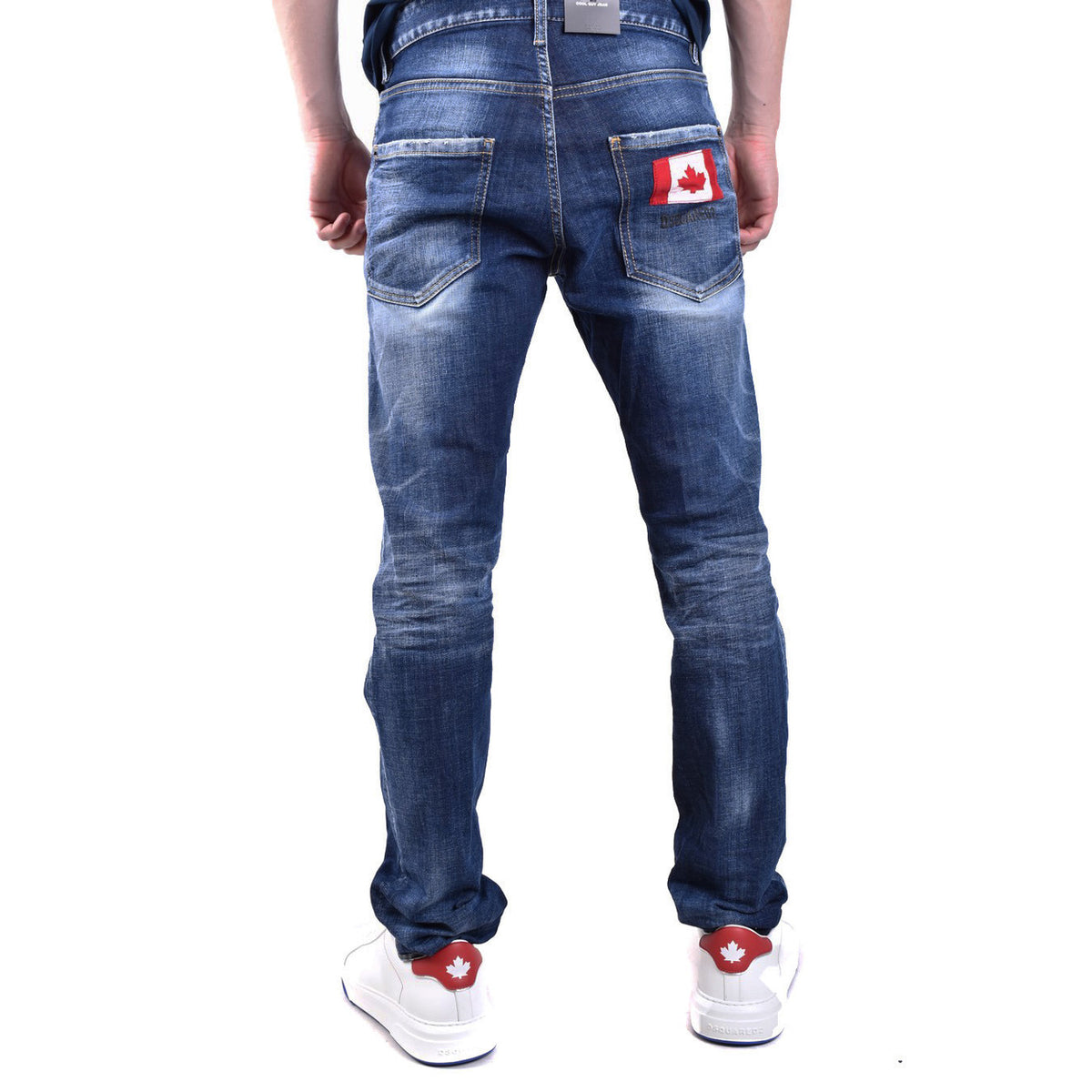 Dsquared2 herenjeans blauw uni
