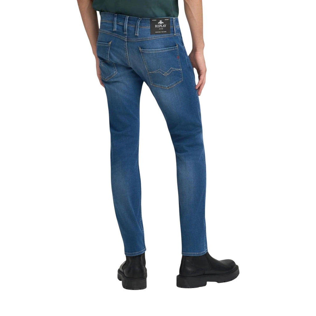 Replay herenjeans blauw 90% Katoen 2% Elastaan 8% Polyester