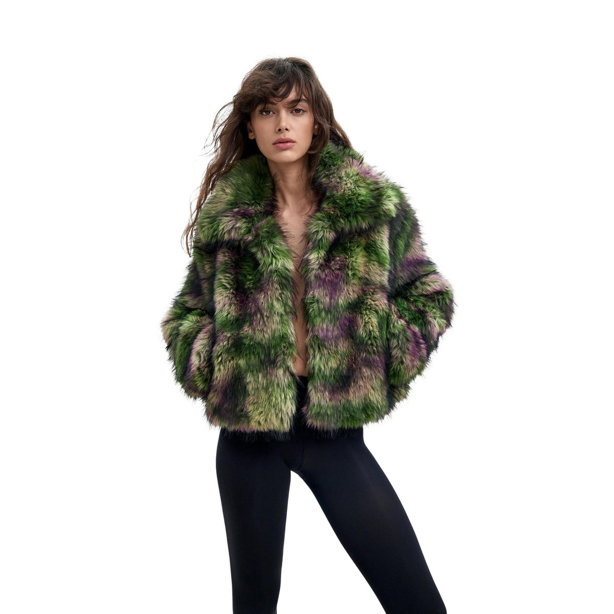 Desigual damesjas groen - vooraanzicht