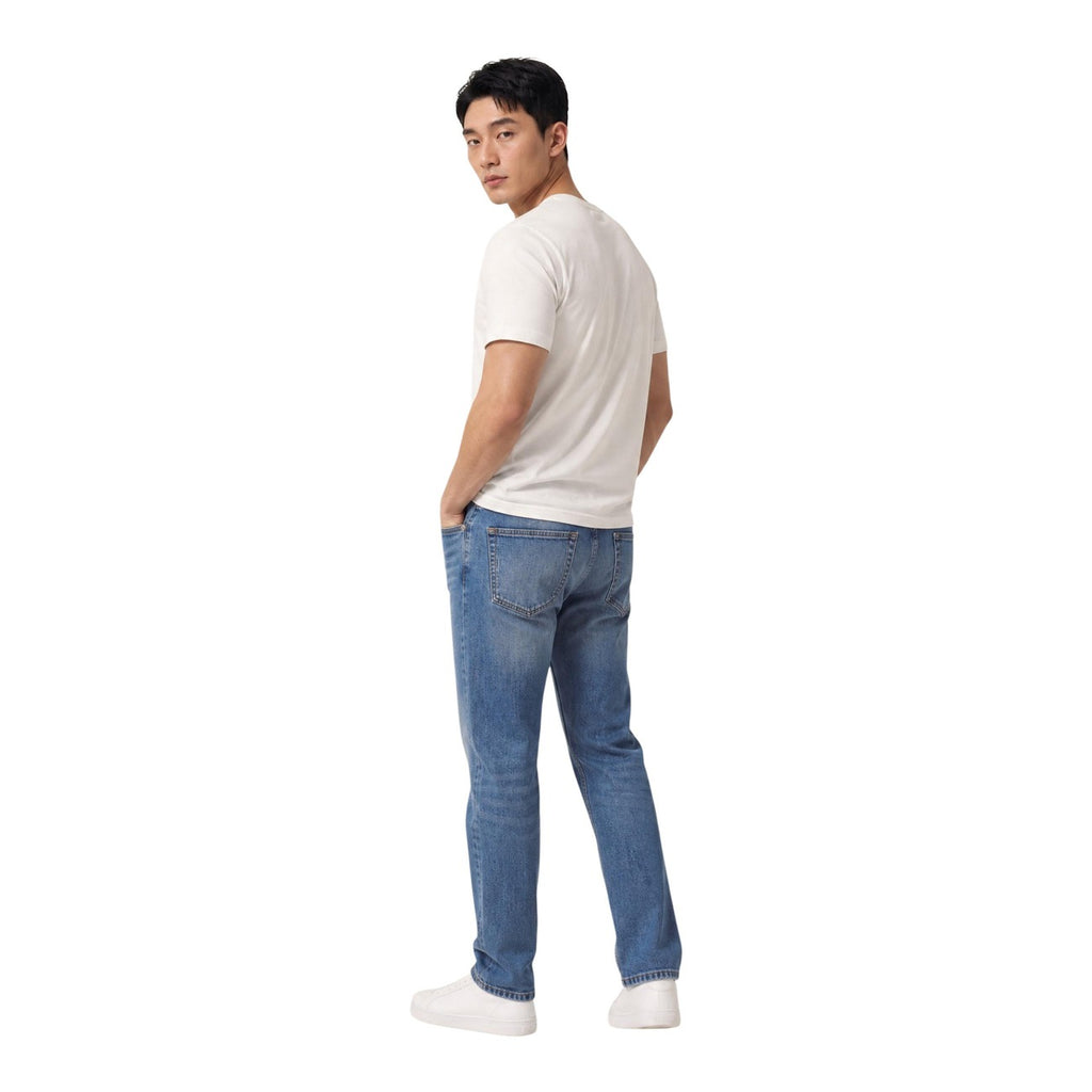 Tommy Hilfiger Jeans herenjeans blauw 99% organisch katoen 1% Elastaan