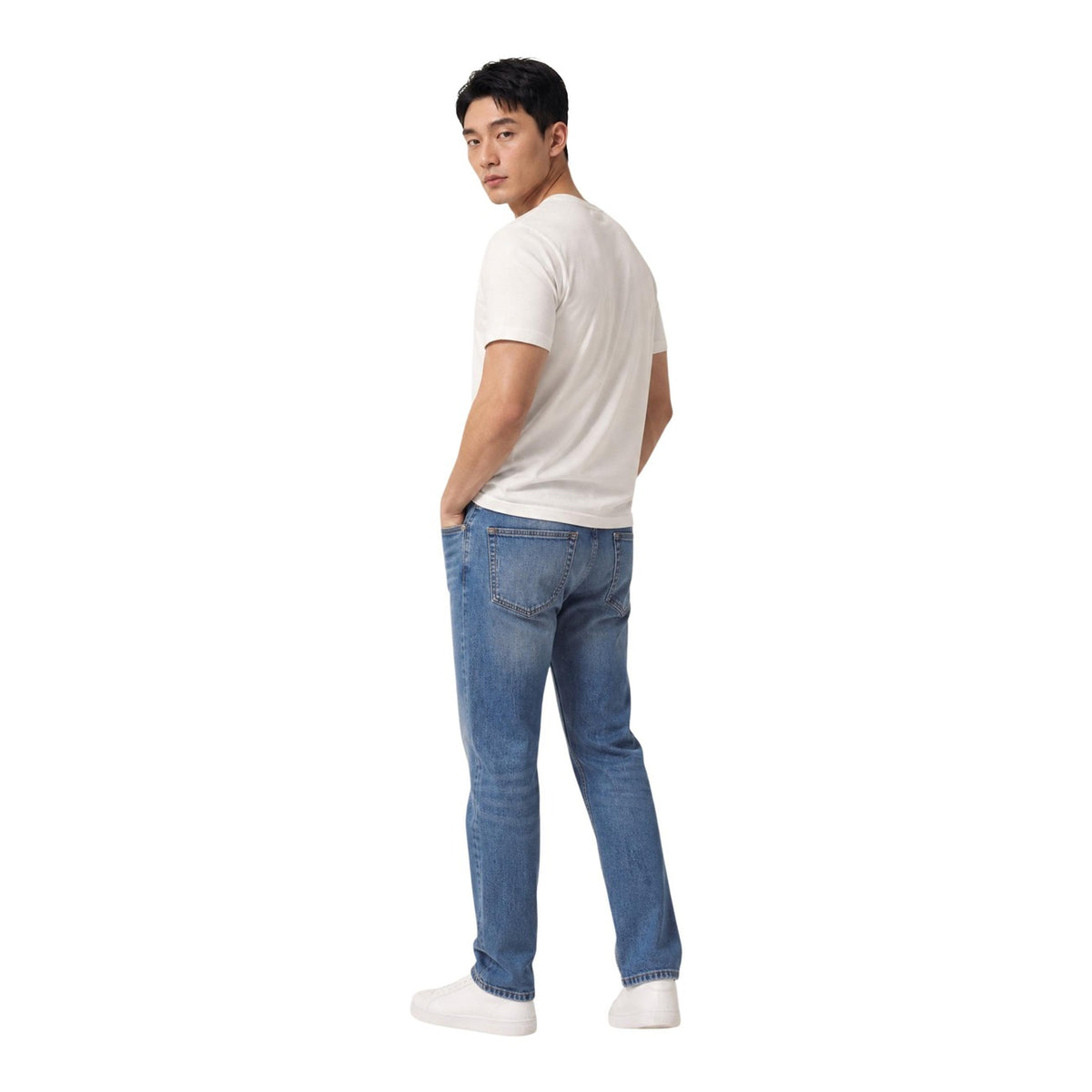 Tommy Hilfiger Jeans herenjeans blauw 99% organisch katoen 1% Elastaan