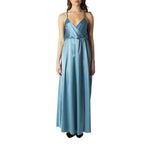 Hanny Deep damesjurk turquoise - vooraanzicht