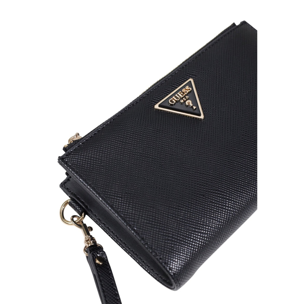 Guess portemonnee zwart rits en knopen • zakken: binnenzakken • size (cm): 18x11.5x3.5