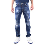 Dsquared2 herenjeans blauw uni