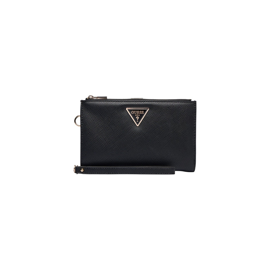 Guess portemonnee zwart rits en knopen • zakken: binnenzakken • size (cm): 18x11.5x3.5
