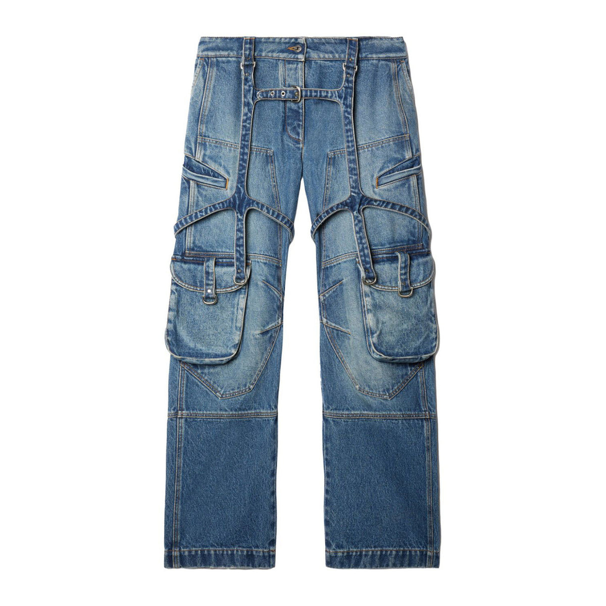 Off-white dames jeans blauw - vooraanzicht