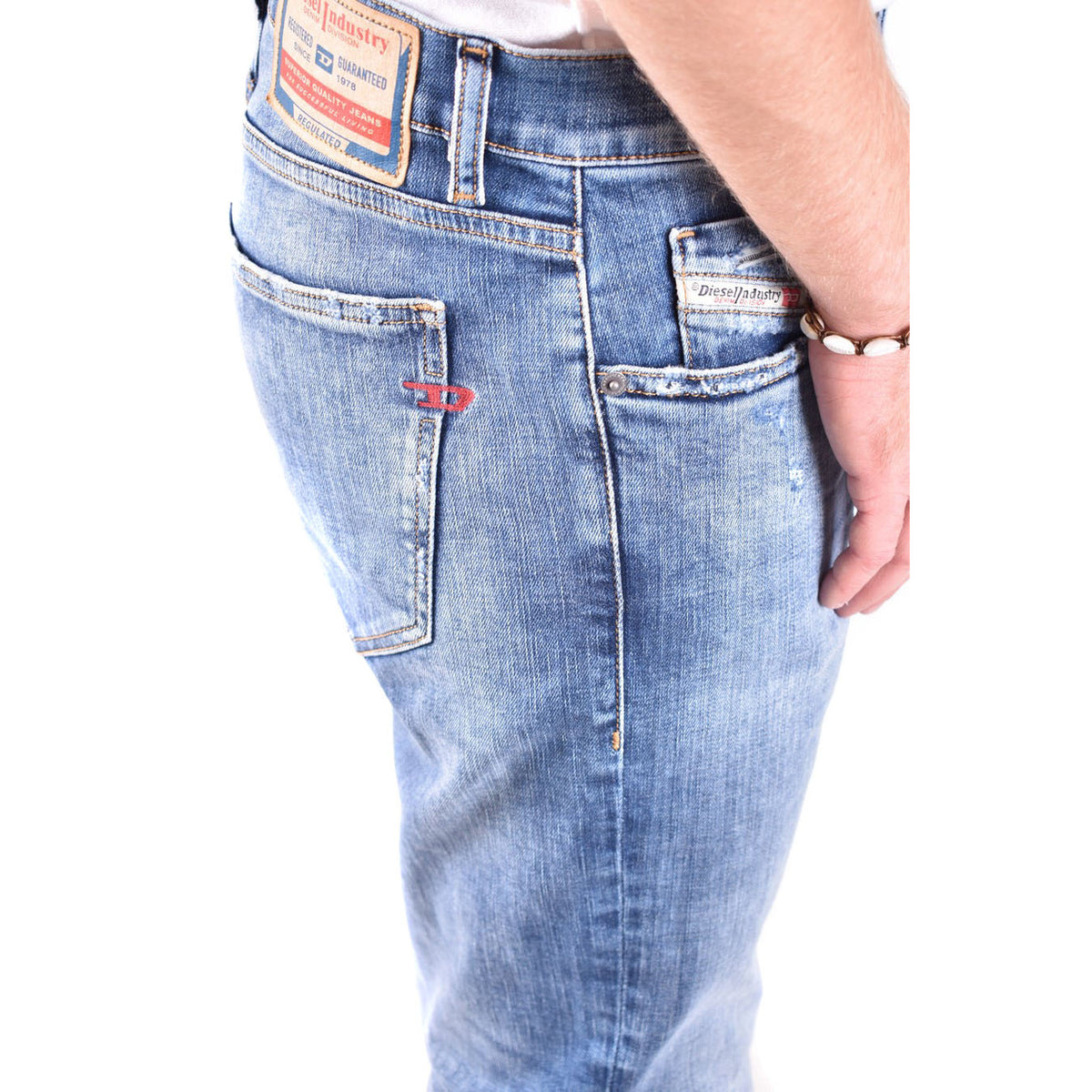 Diesel herenjeans blauw -gesleten effect