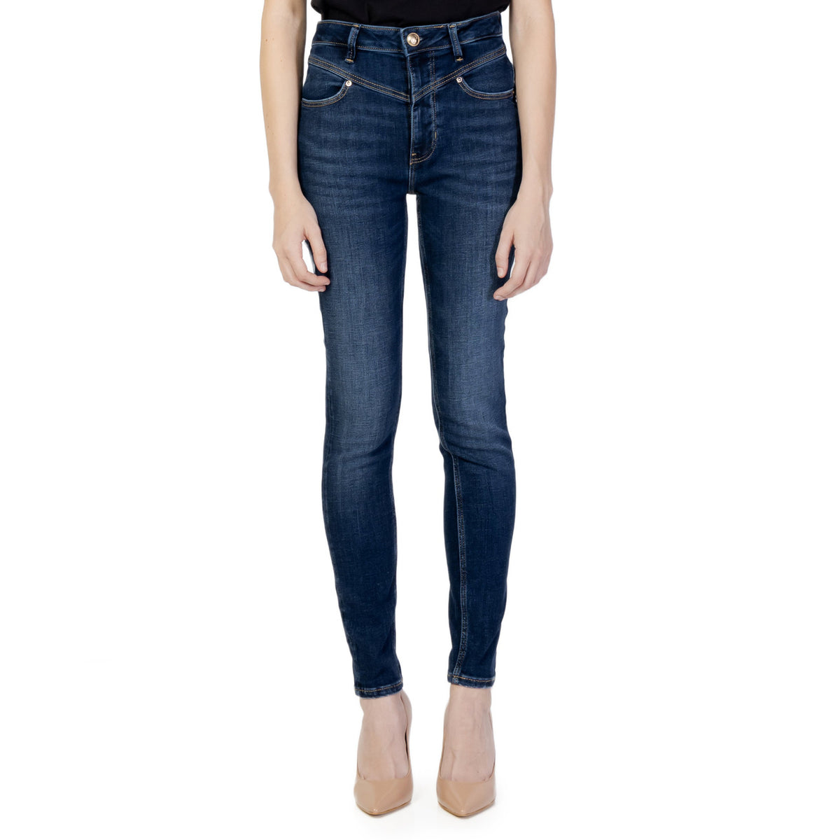 Guess dames jeans blauw - vooraanzicht
