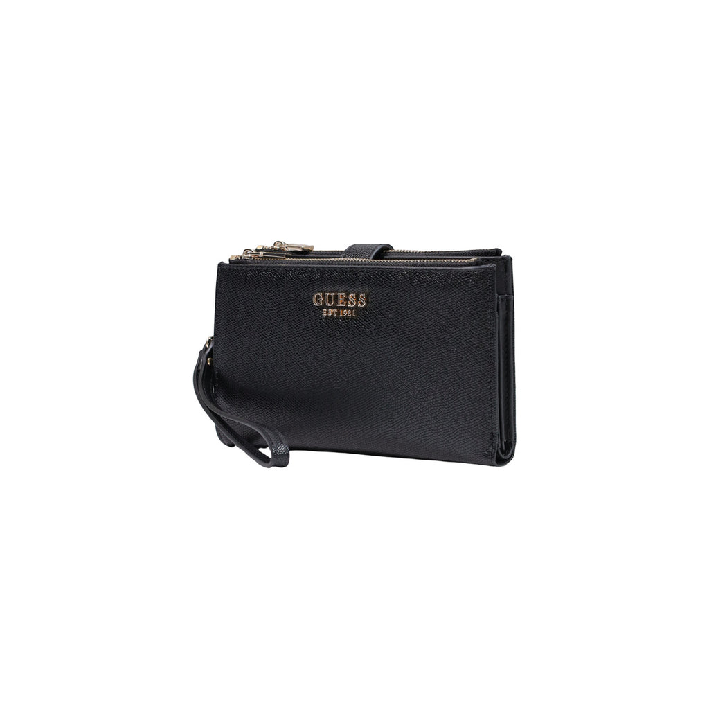 Guess portemonnee zwart rits en automatische knoop • zakken: buiten- en binnenzakken • size (cm): w20 x h11 x l2 (cm)