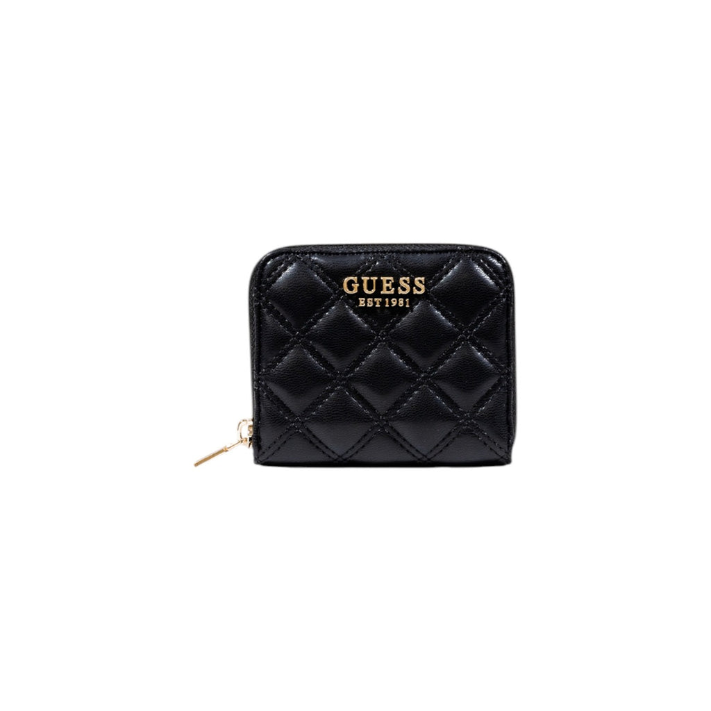 Guess portemonnee zwart met knopen • zakken: binnenzakken • size (cm): 12x10x2.5