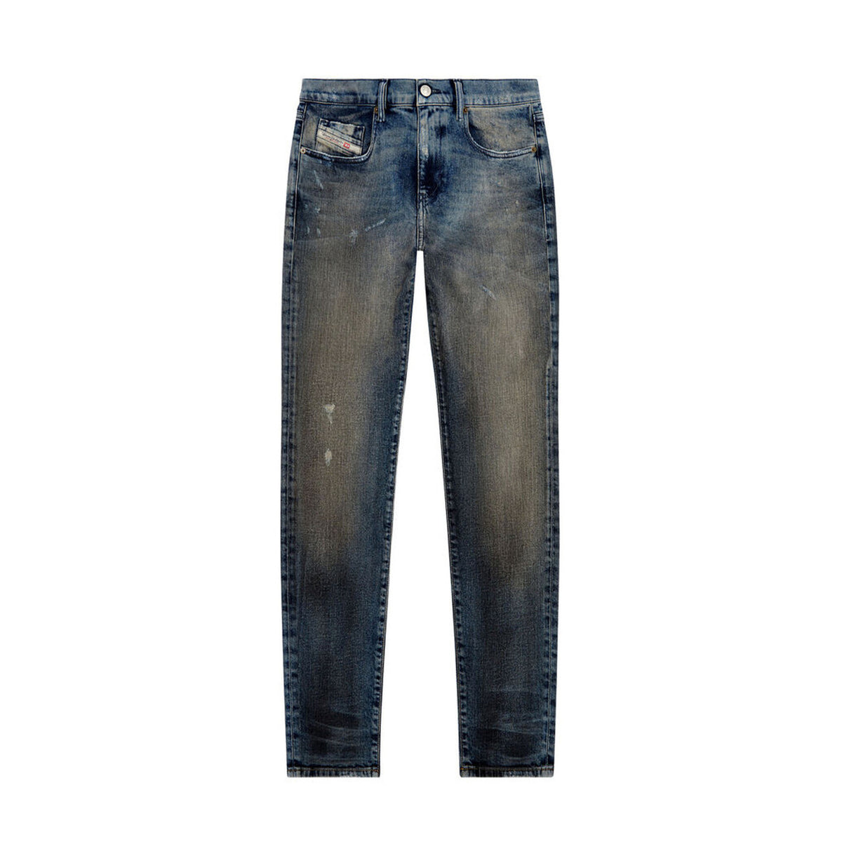 Diesel herenjeans blauw rits en knopen