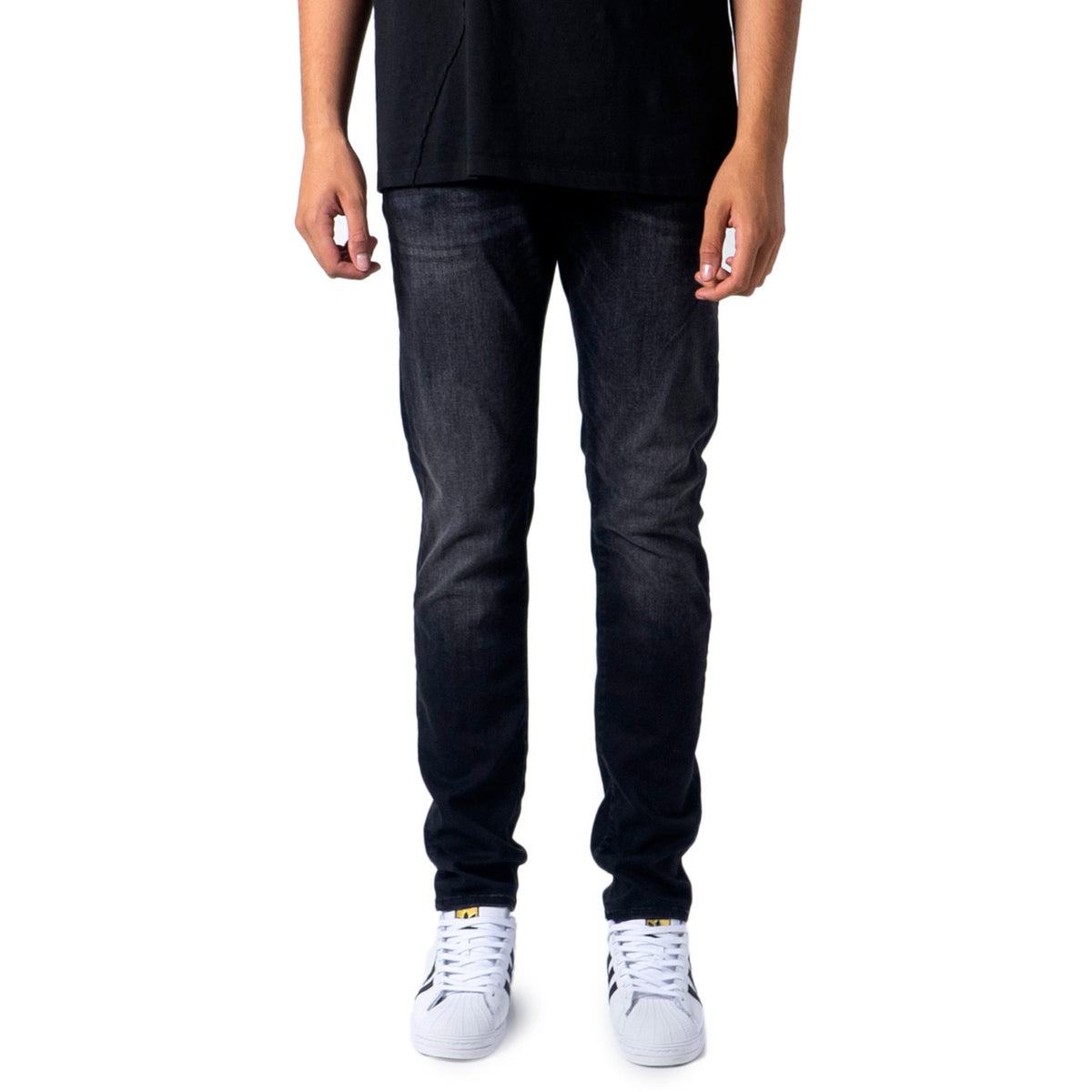 Jack & Jones herenjeans zwart rits en knopen
