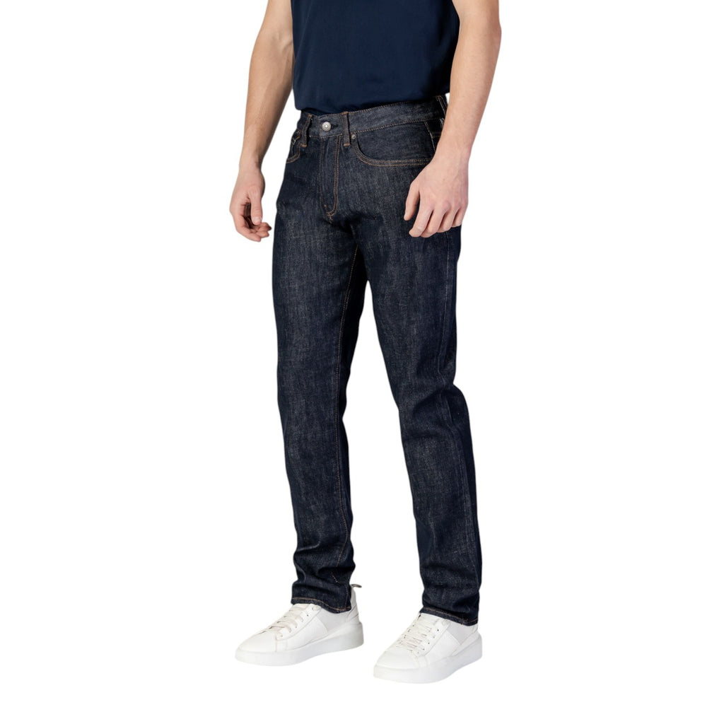 Armani Exchange herenjeans blauw uni