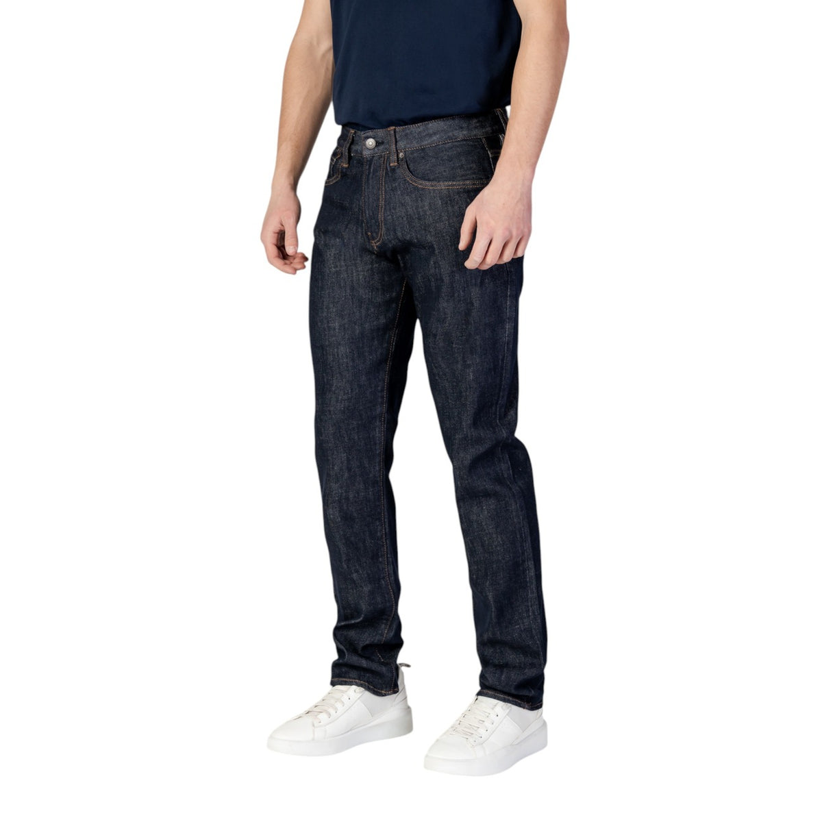 Armani Exchange herenjeans blauw uni