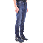 Paolo Pecora herenjeans blauw -gesleten effect