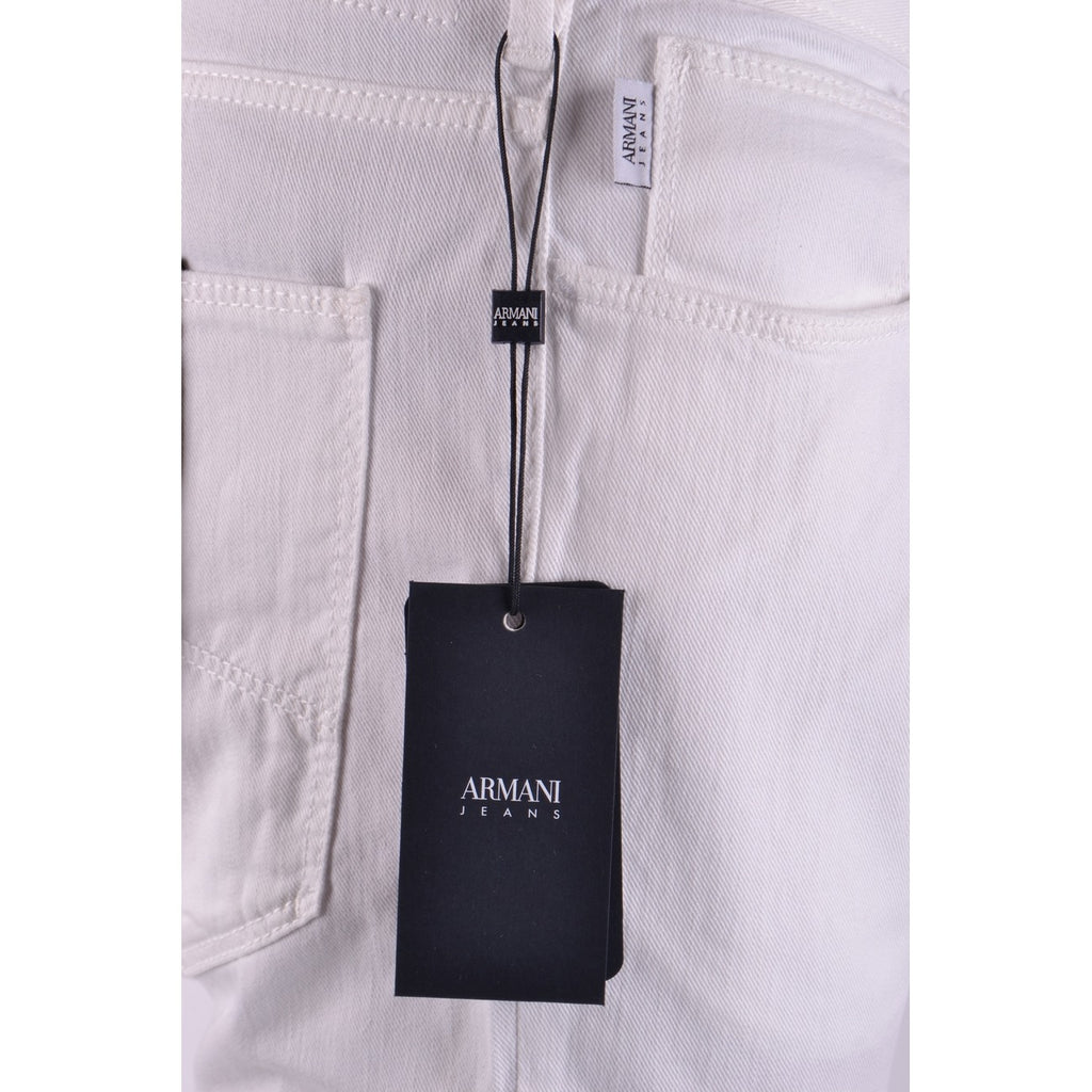 Armani Jeans herenjeans wit rits en knopen