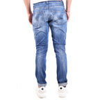 Dondup herenjeans blauw -gesleten effect -gescheurd effect