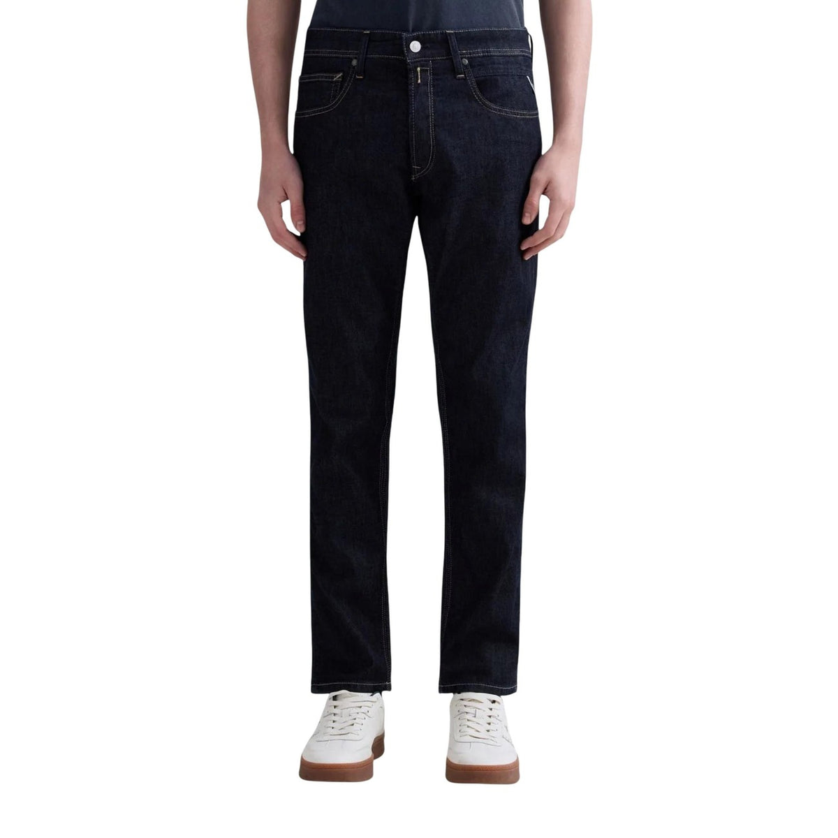 Replay herenjeans blauw 80% Katoen 8% Elastaan 12% Lyocell