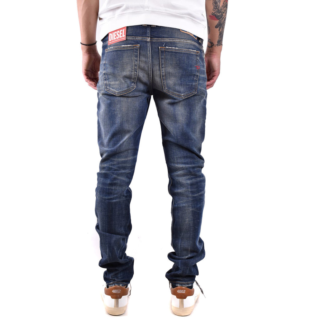 Diesel herenjeans blauw rits en knopen
