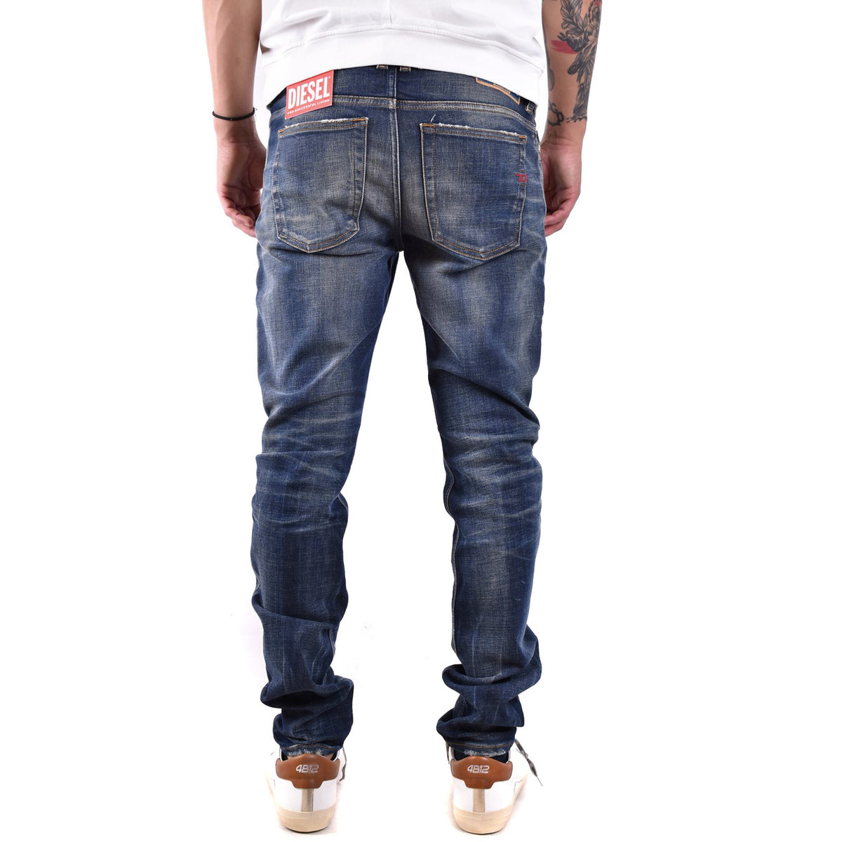 Diesel herenjeans blauw rits en knopen