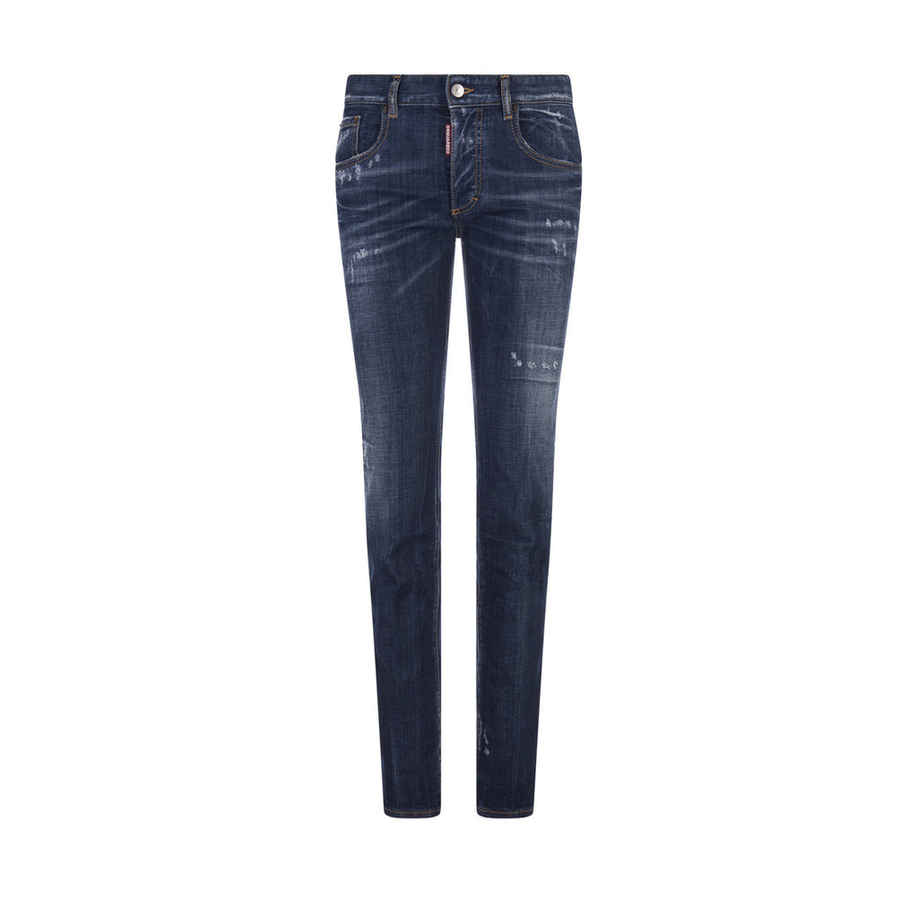 Dsquared2 herenjeans blauw -gesleten effect -gescheurd effect