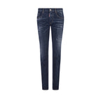 Dsquared2 herenjeans blauw -gesleten effect -gescheurd effect