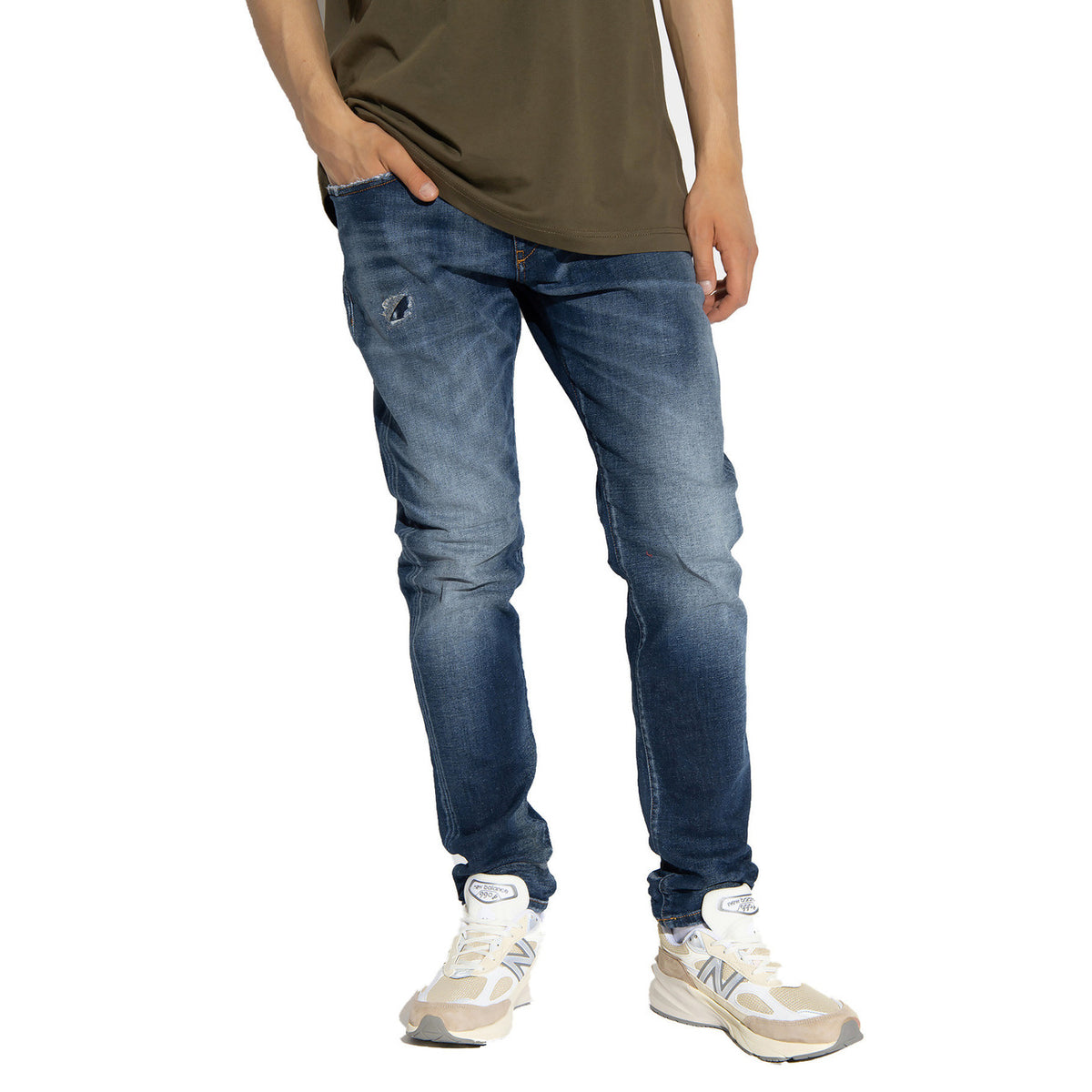 Diesel herenjeans blauw 63% Katoen 34% Lyocell