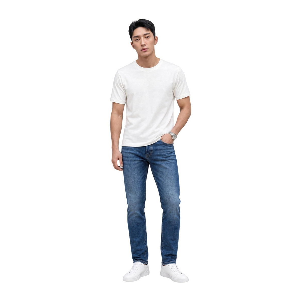 Tommy Hilfiger Jeans herenjeans blauw voor- en achterzak