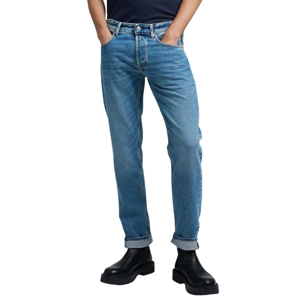 Replay herenjeans lichtblauw rits en knopen