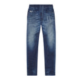 Diesel herenjeans blauw uni