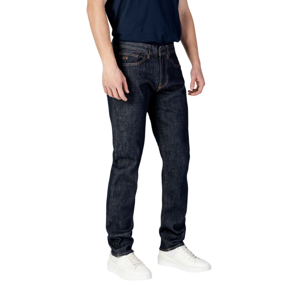 Armani Exchange herenjeans blauw uni
