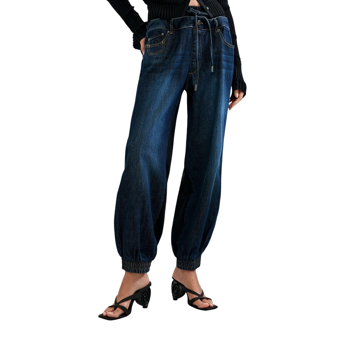 Desigual dames jeans blauw - vooraanzicht