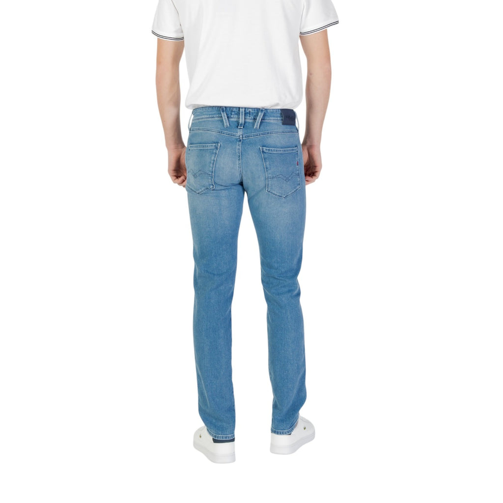 Replay herenjeans blauw uni