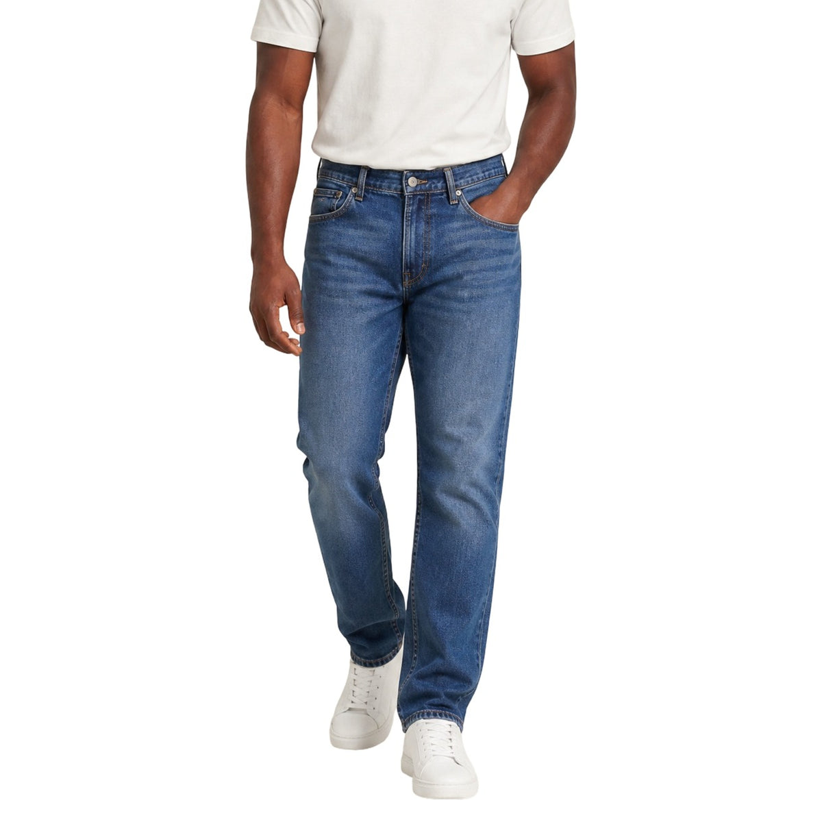 Tommy Hilfiger Jeans herenjeans blauw 99% Katoen 1% Elastaan