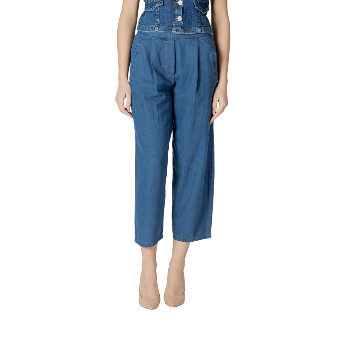Ichi damesjeans lichtblauw