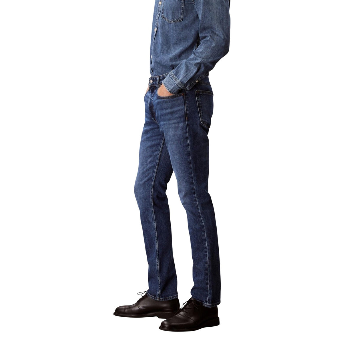 Calvin Klein Jeans herenjeans blauw 78% Katoen 22% Elastaan