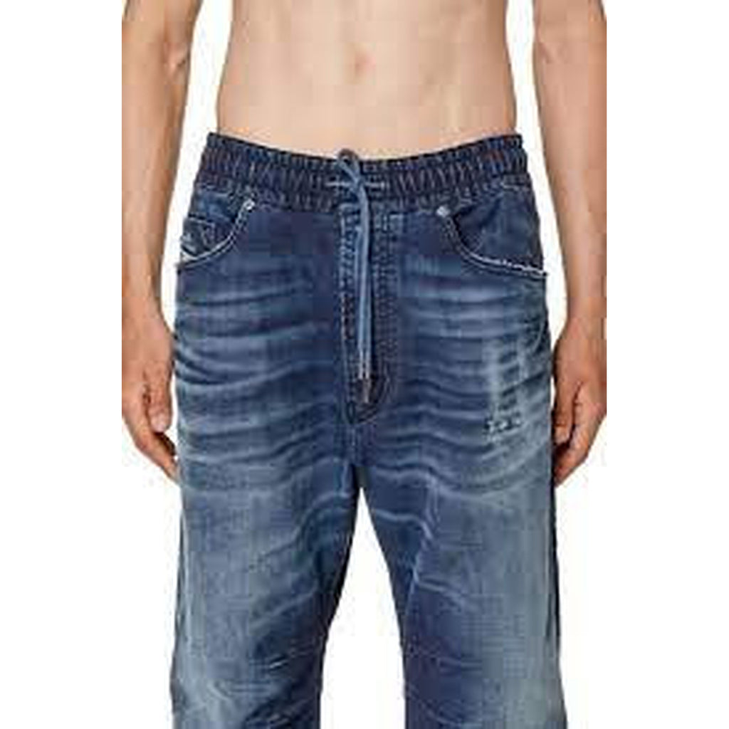 Diesel herenjeans blauw uni