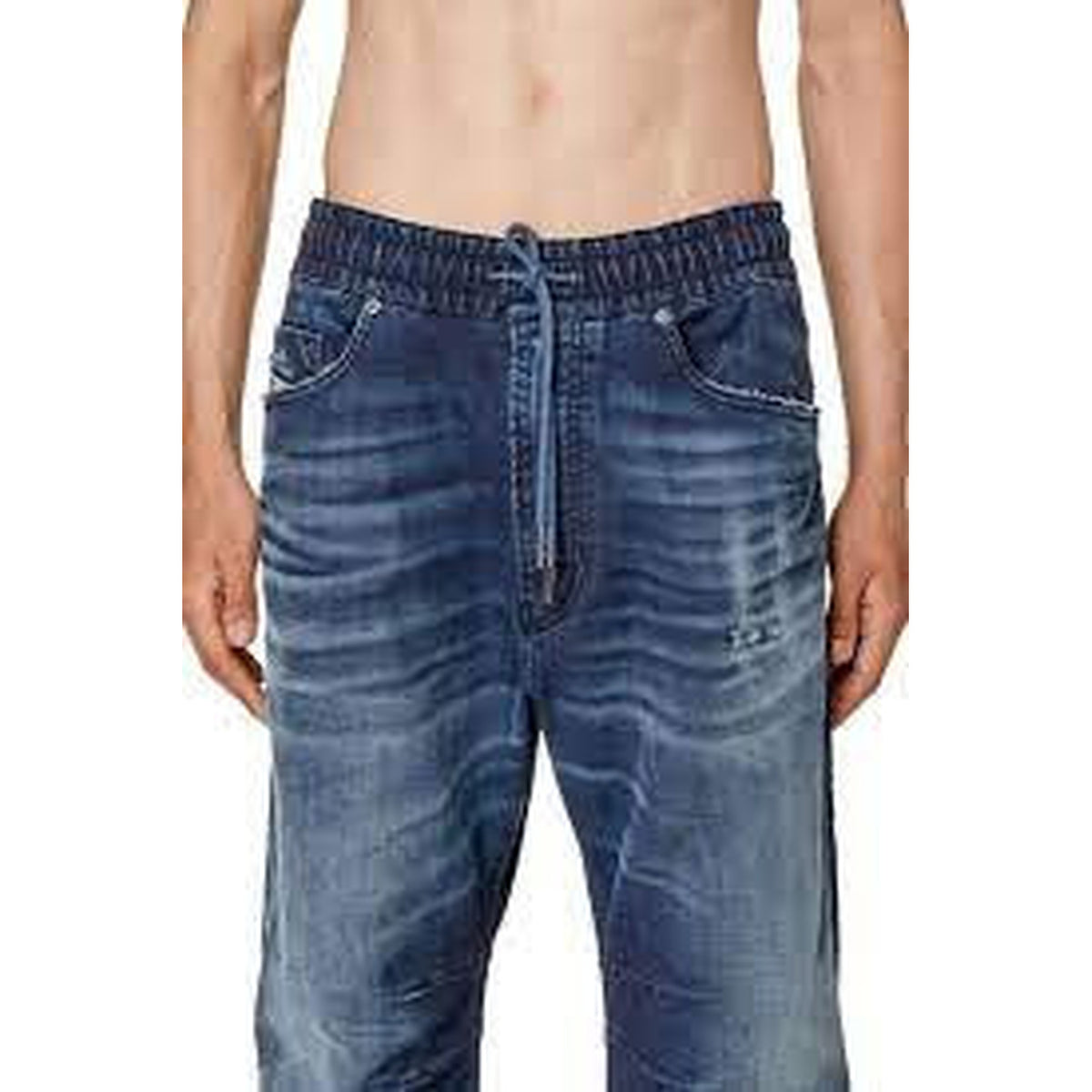 Diesel herenjeans blauw uni