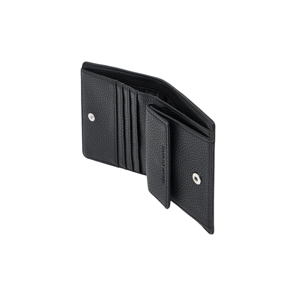 Armani Exchange portemonnee zwart zonder knoppen • zakken: binnenzakken • size (cm): w10 x h9 x l3 (cm) • andere details: -binnenvakken
