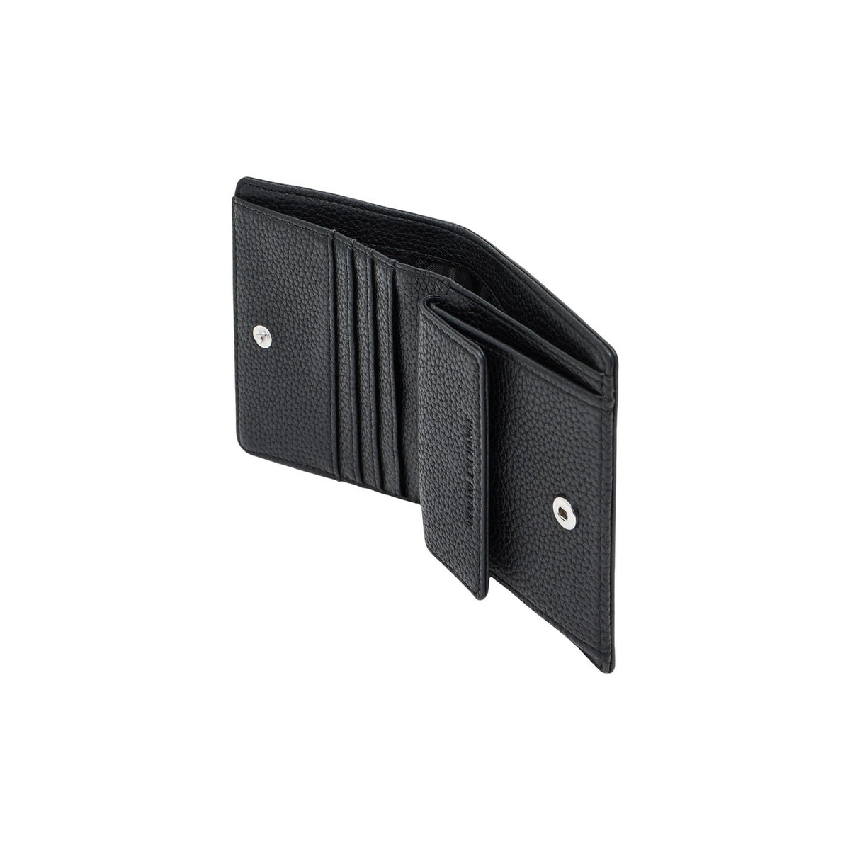 Armani Exchange portemonnee zwart zonder knoppen • zakken: binnenzakken • size (cm): w10 x h9 x l3 (cm) • andere details: -binnenvakken