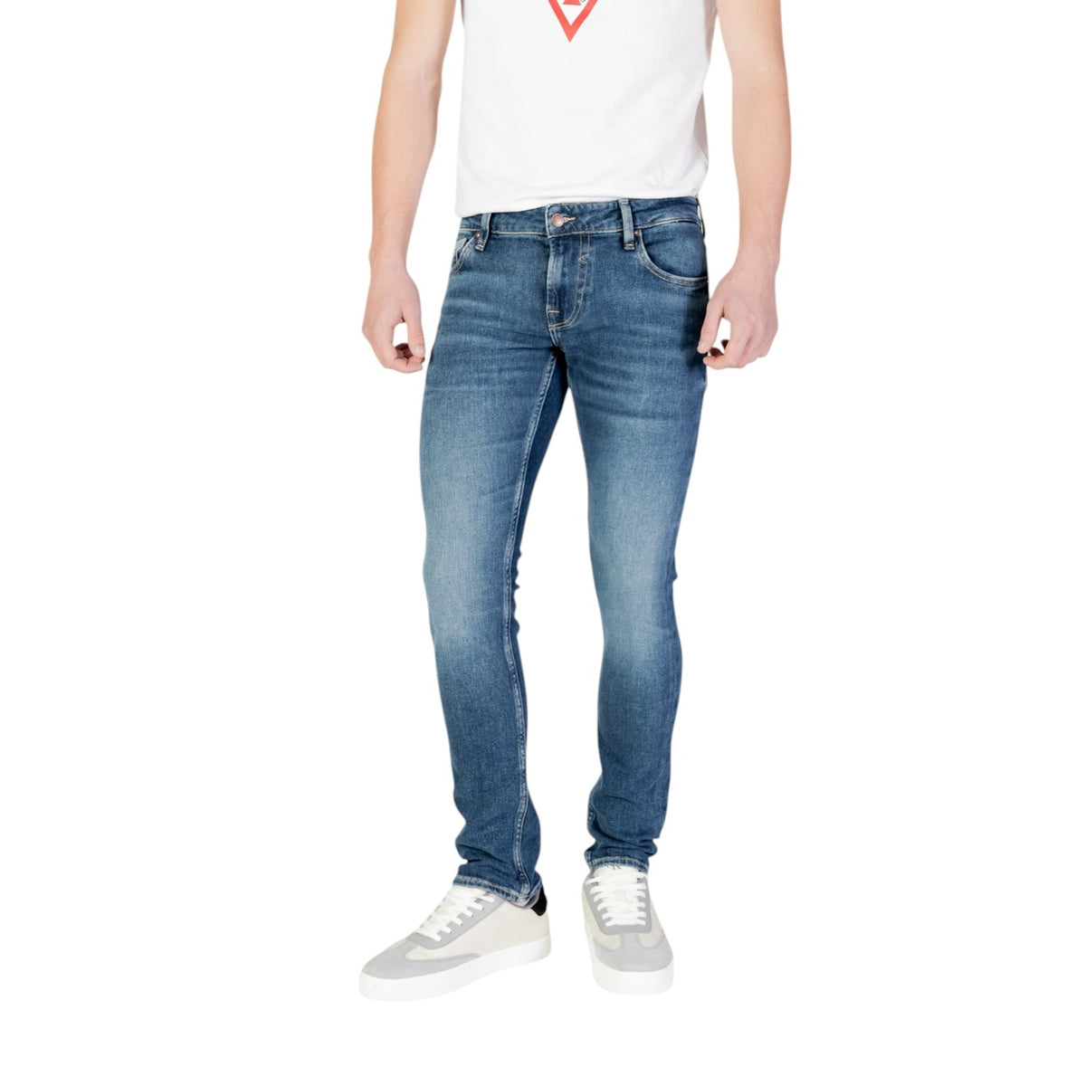 Guess herenjeans blauw -gesleten effect