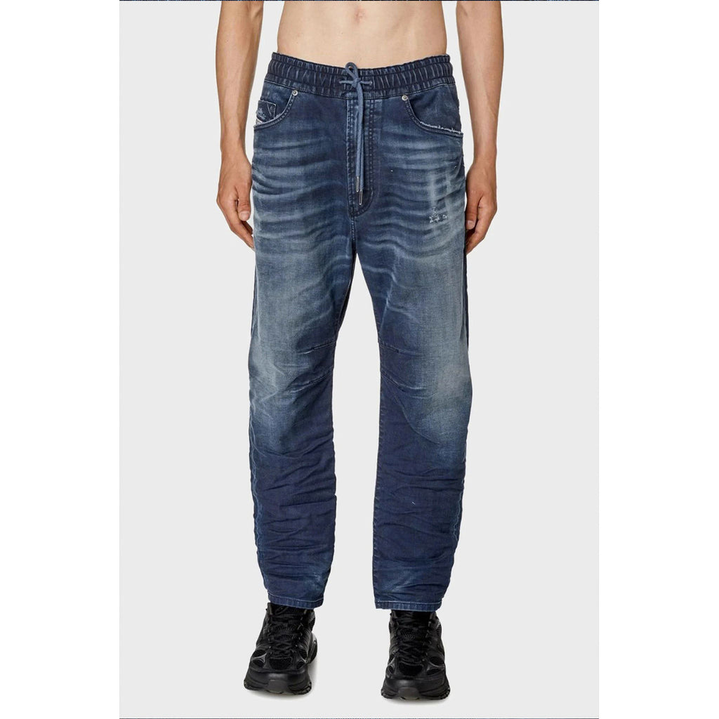 Diesel herenjeans blauw uni