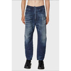Diesel herenjeans blauw uni